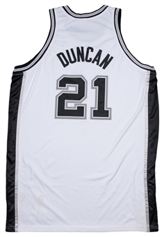 2006-07 Tim Duncan Game Used San Antonio Spurs Home Jersey